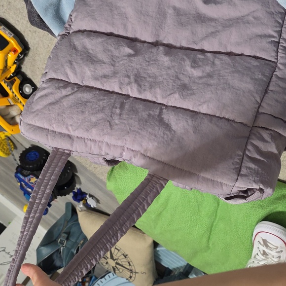 Pink Women's Puffer Tote Bag- Purple - Picture 6 of 9